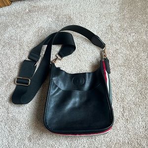 Ahdorned Black Vegan Leather Crossbody Bag